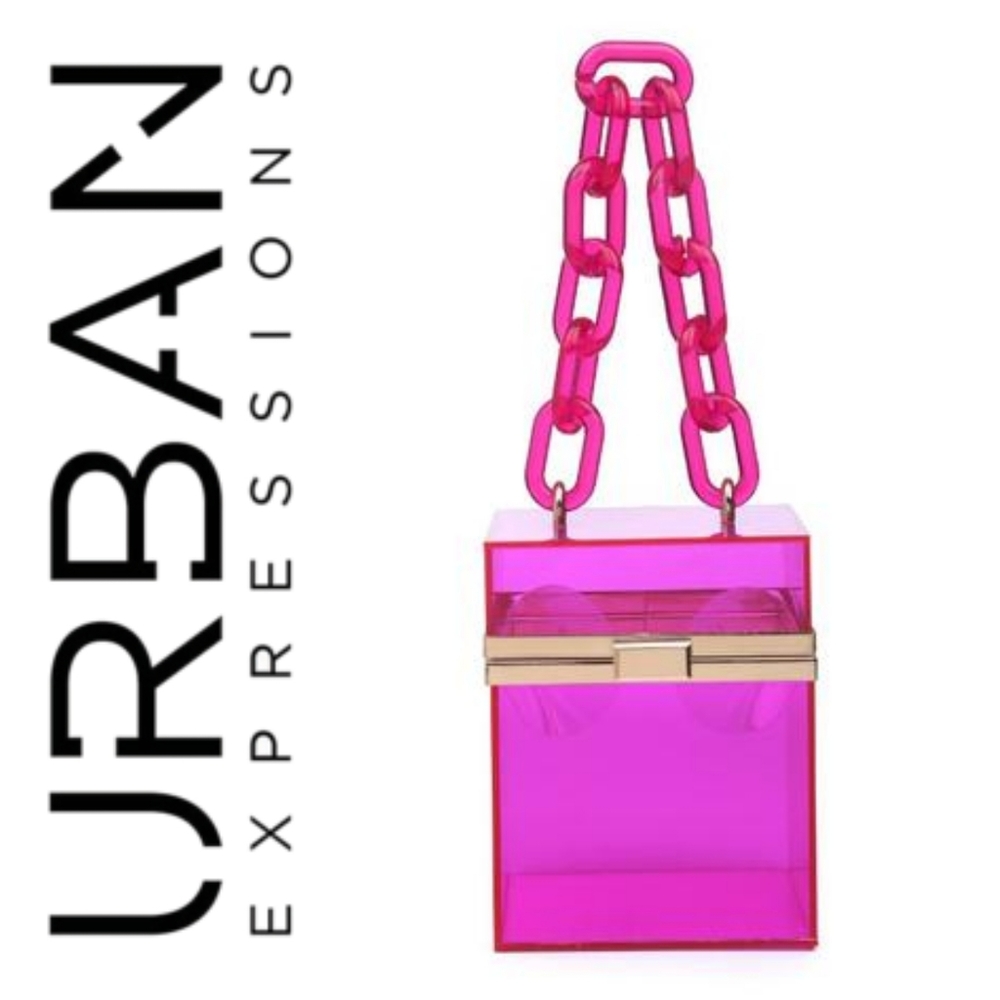 Urban Expressions Cardi Evening Bag Cube Chain Mini Purse